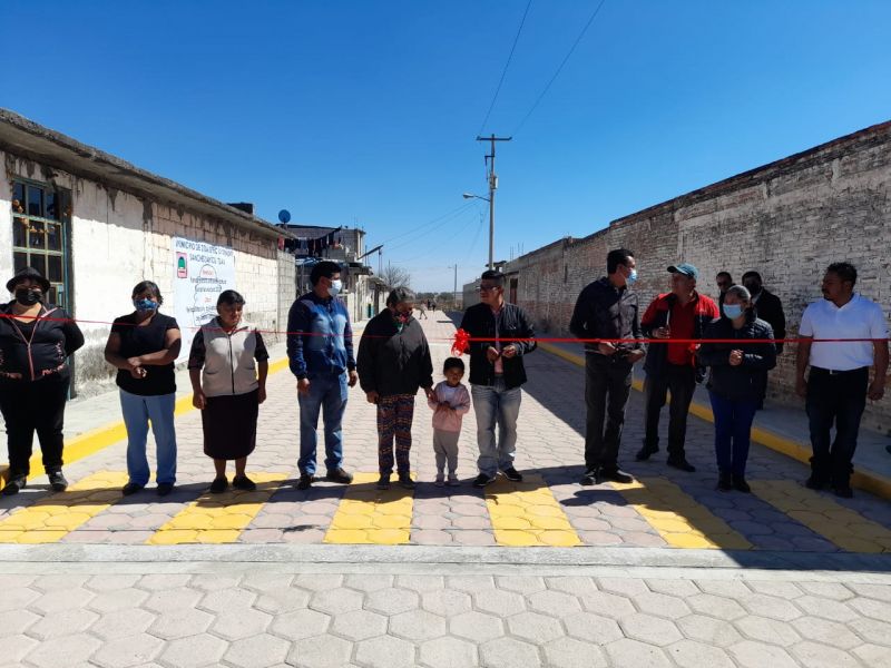 inauguración de la calle Matamoros en la Comunidad de San Juan Bautista Miér